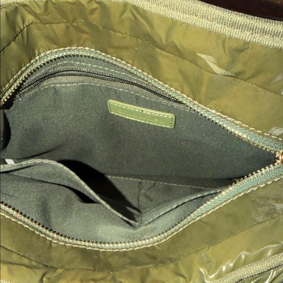 Olive Green Quilted Puffer Bag - Picture 4 of 4